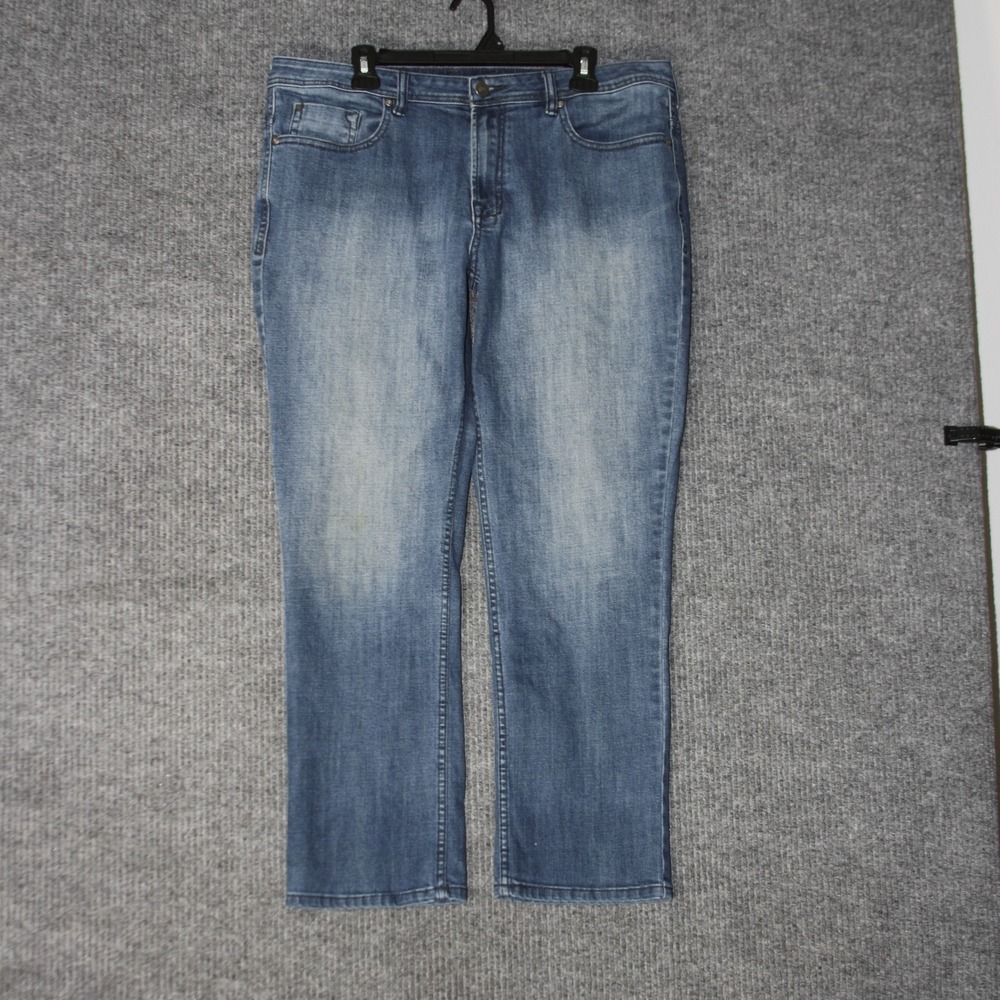 Buffalo David Bitton Jackson-X Straight Stretch Jeans Mens 36x30 Blue Faded